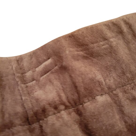 Vintage Toffs 14 Brown Genuine Leather Maxi Skirt Western Yellowstone Winter - Picture 7 of 7